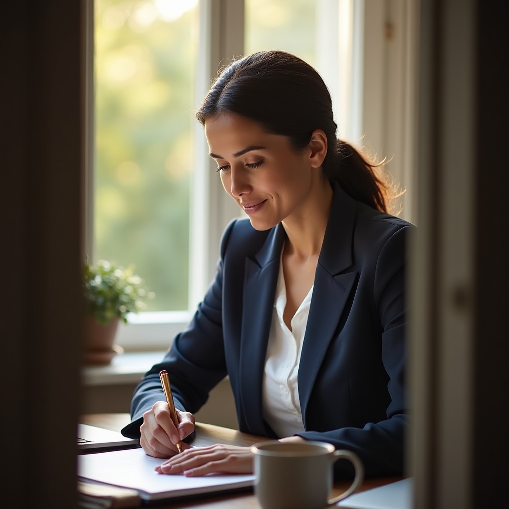 Persona trabajando con estructura desde casa